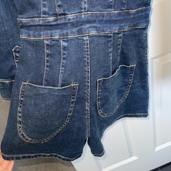 NEW FREE PEOPLE We The Free CRVY High Society Playsuit $148 Socialite Longsleeve - Picture 9 of 13